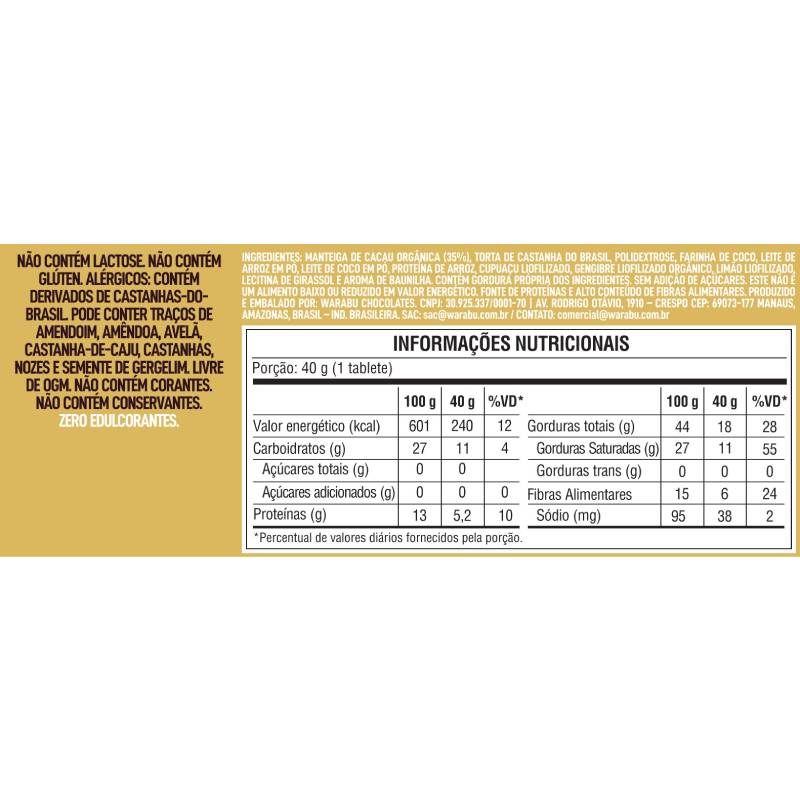 Informações nutricionais