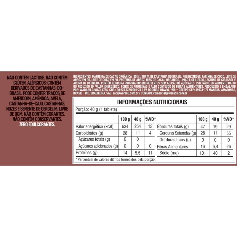 Informações nutricionais