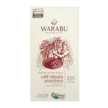 Chocolate Ao Leite De Coco Café Robusta Amazônico 53% Cacau Warabu 70g