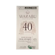 Chocolate Meio Amargo 40% Cacau Selvagem Comunidade Angapijo Warabu 25g