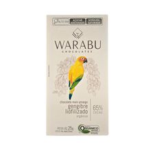 Chocolate Meio Amargo Gengibre Liofilizado 65% Cacau Warabu 25g