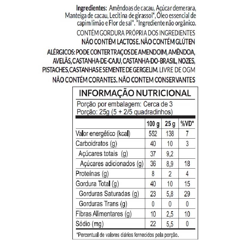 Informações nutricionais