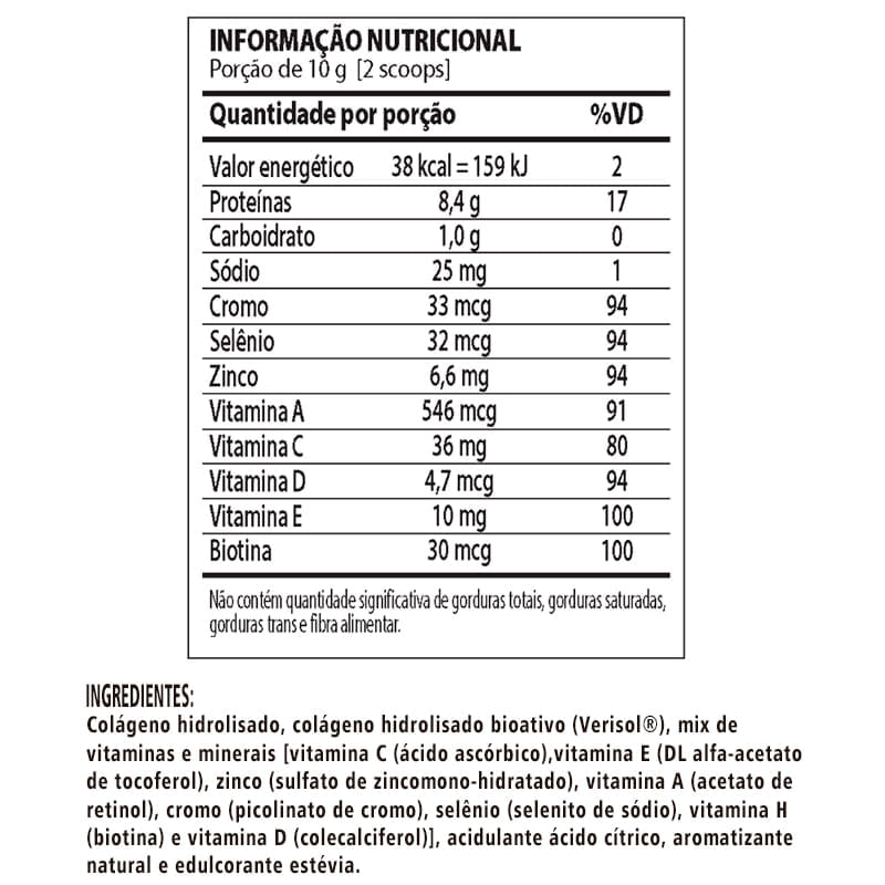 Informações nutricionais