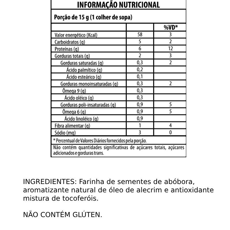 Informações nutricionais