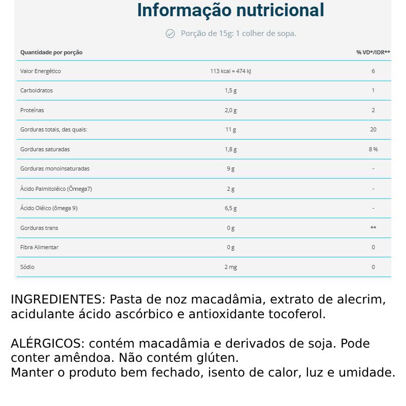 Informações nutricionais