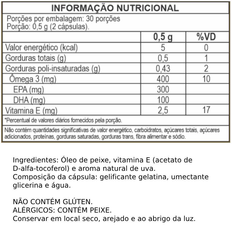 Informações nutricionais