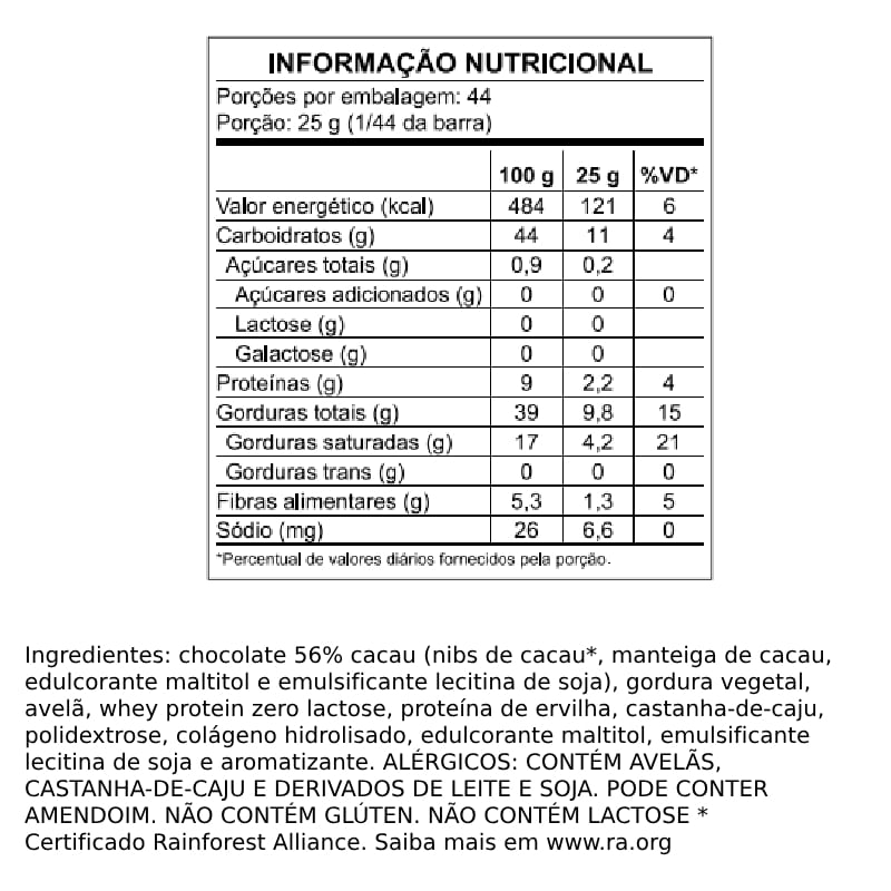 Informações nutricionais