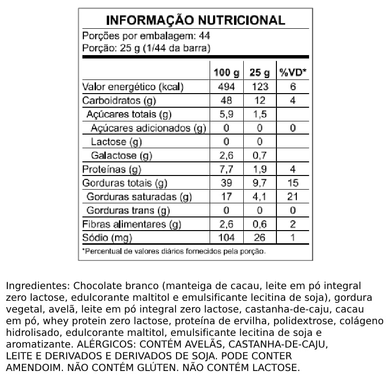 Informações nutricionais