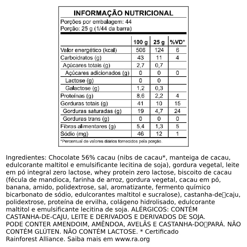 Informações nutricionais