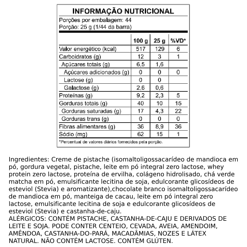 Informações nutricionais