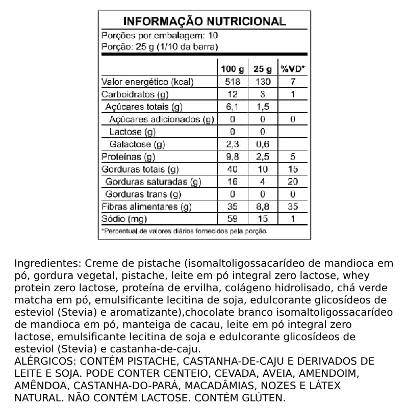 Informações nutricionais