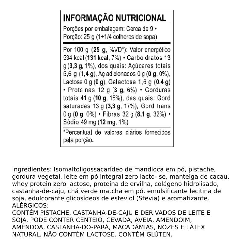 Informações nutricionais