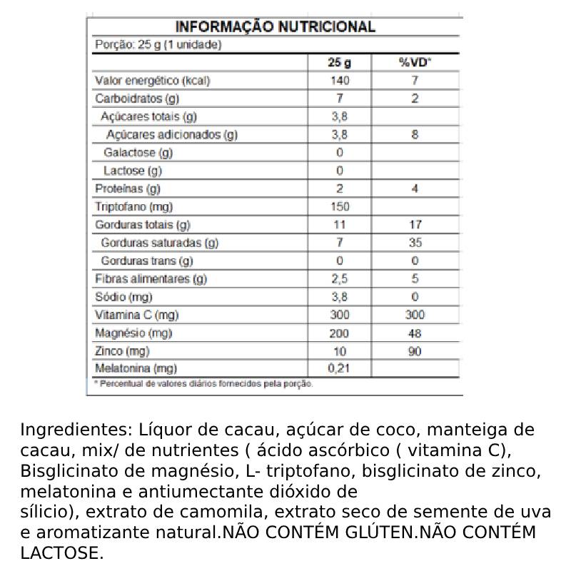 Informações nutricionais