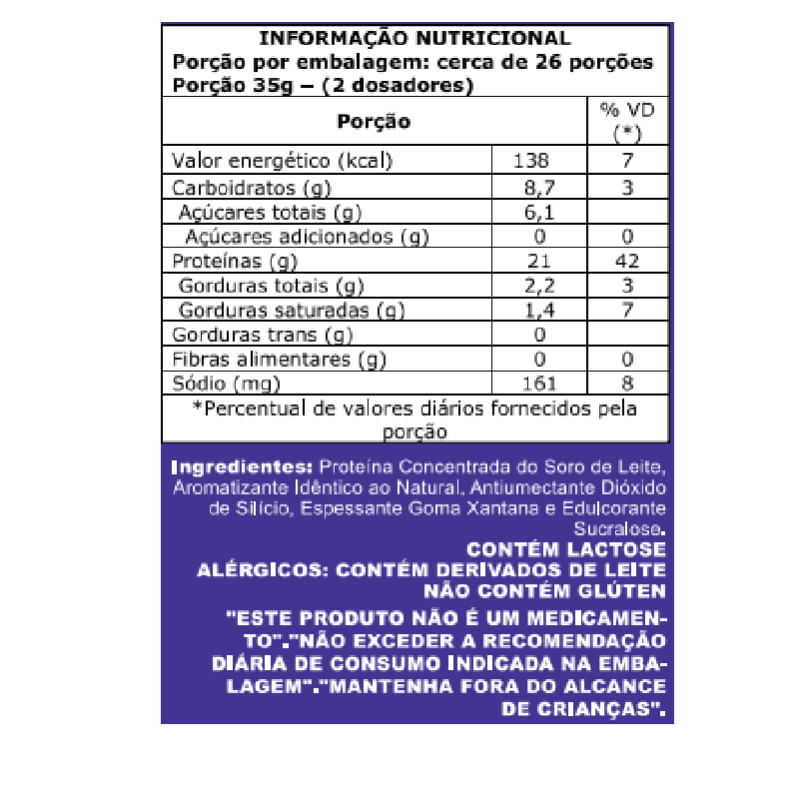 Informações nutricionais