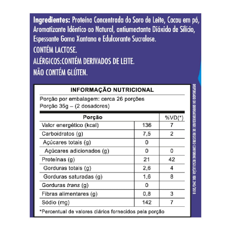 Informações nutricionais