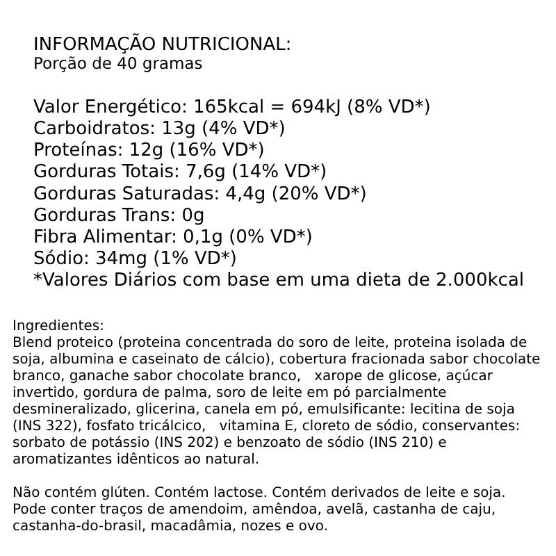 Informações nutricionais