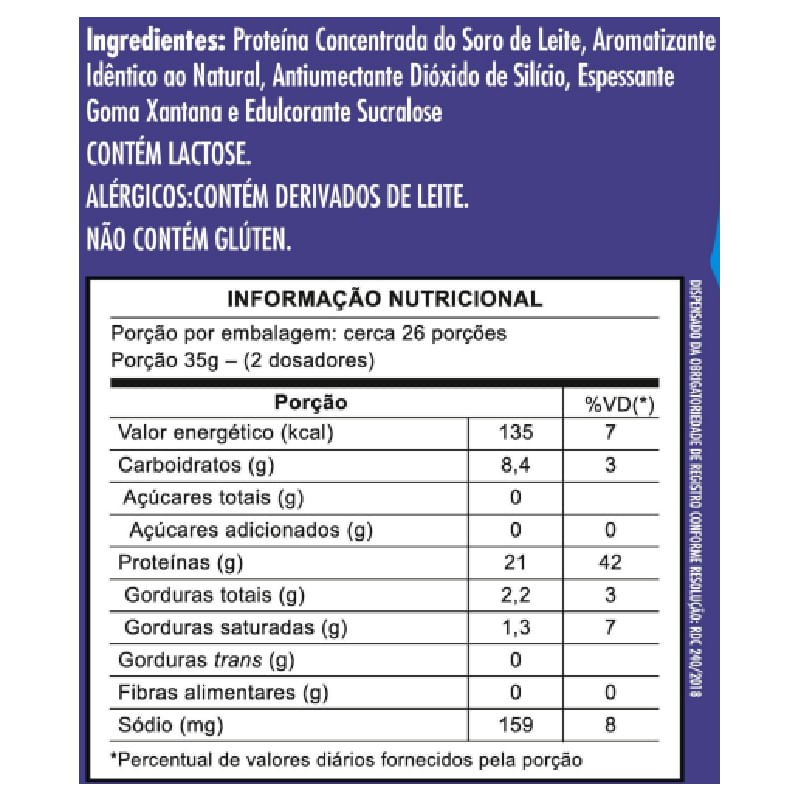 Informações nutricionais