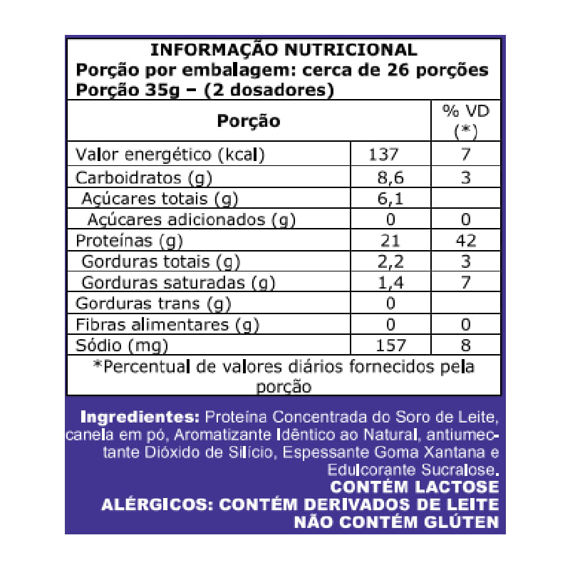 Informações nutricionais