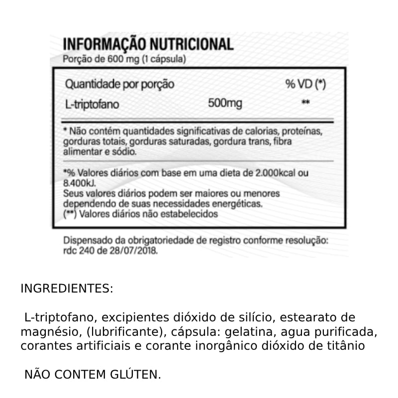 Informações nutricionais