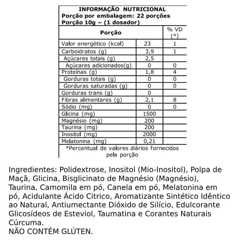 Informações nutricionais