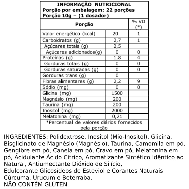 Informações nutricionais