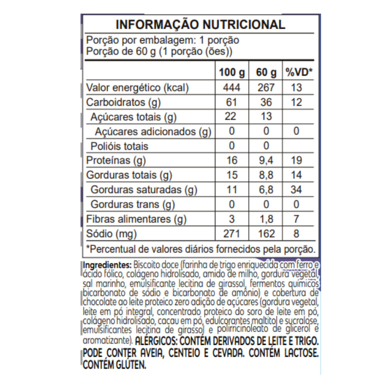 Informações nutricionais