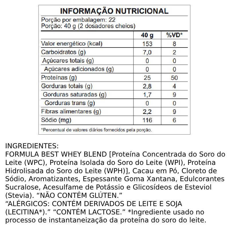 Informações nutricionais