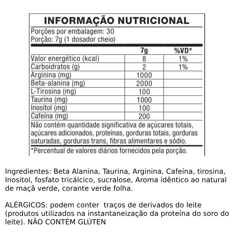 Informações nutricionais