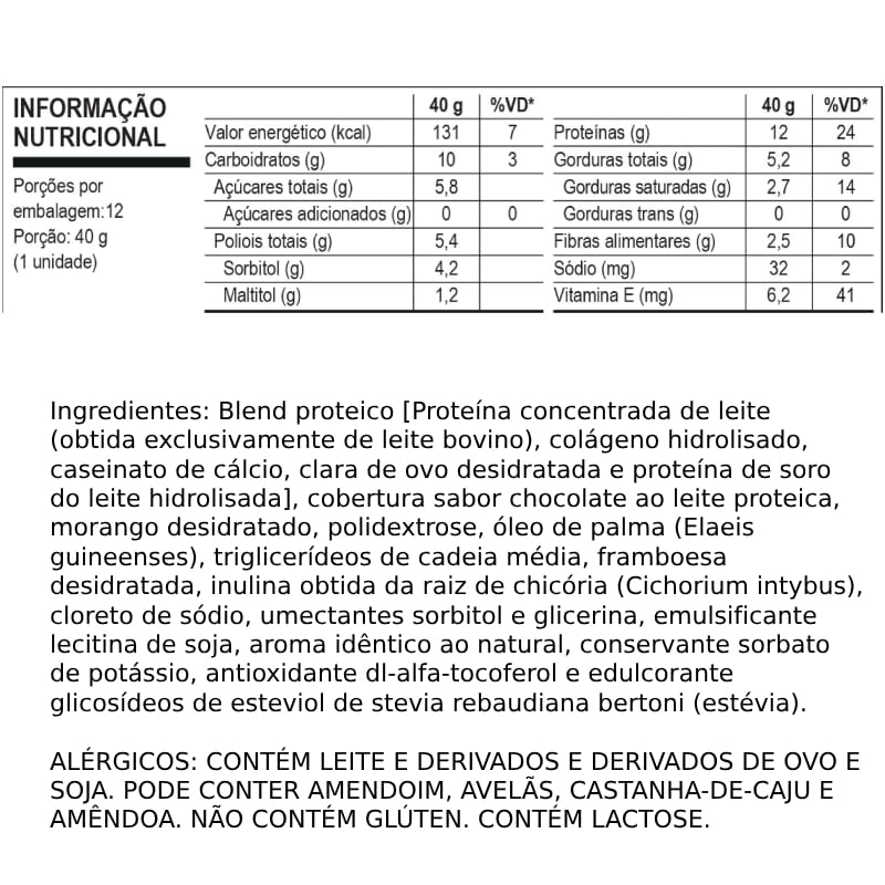 Informações nutricionais