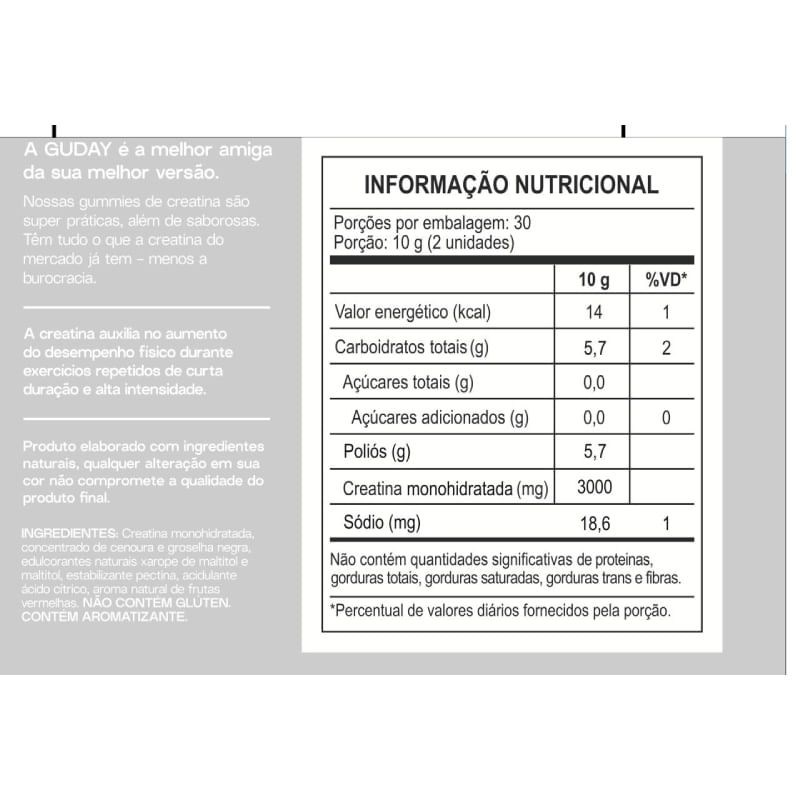 Informações nutricionais