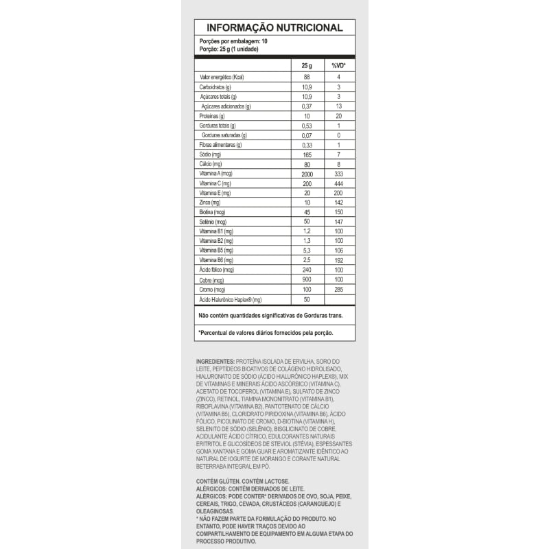 Informações nutricionais