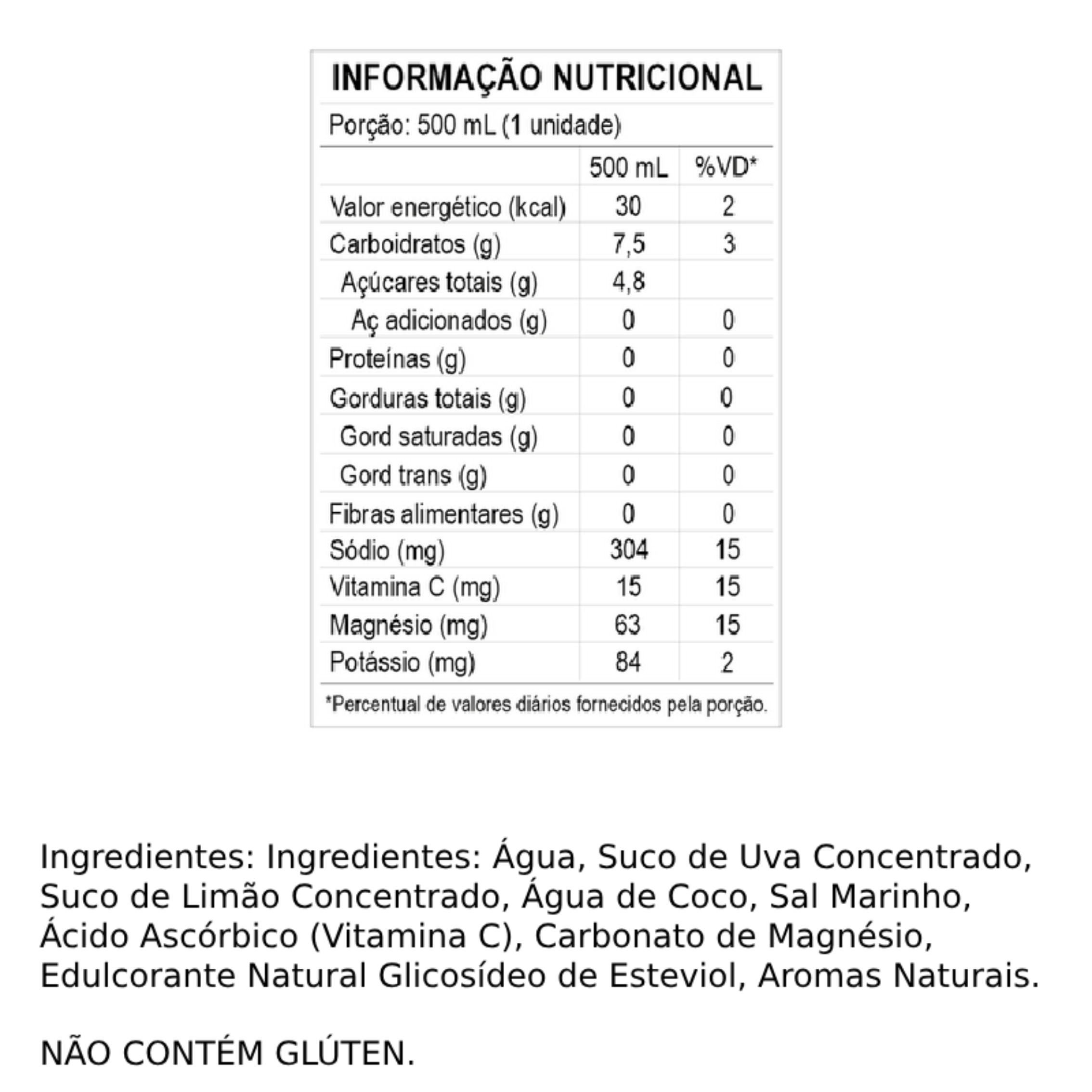 Informações nutricionais
