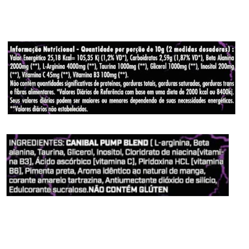 Informações nutricionais