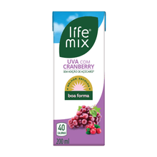 Suco Sem Adição De Açúcares Uva Com Cranberry Life Mix 200Ml