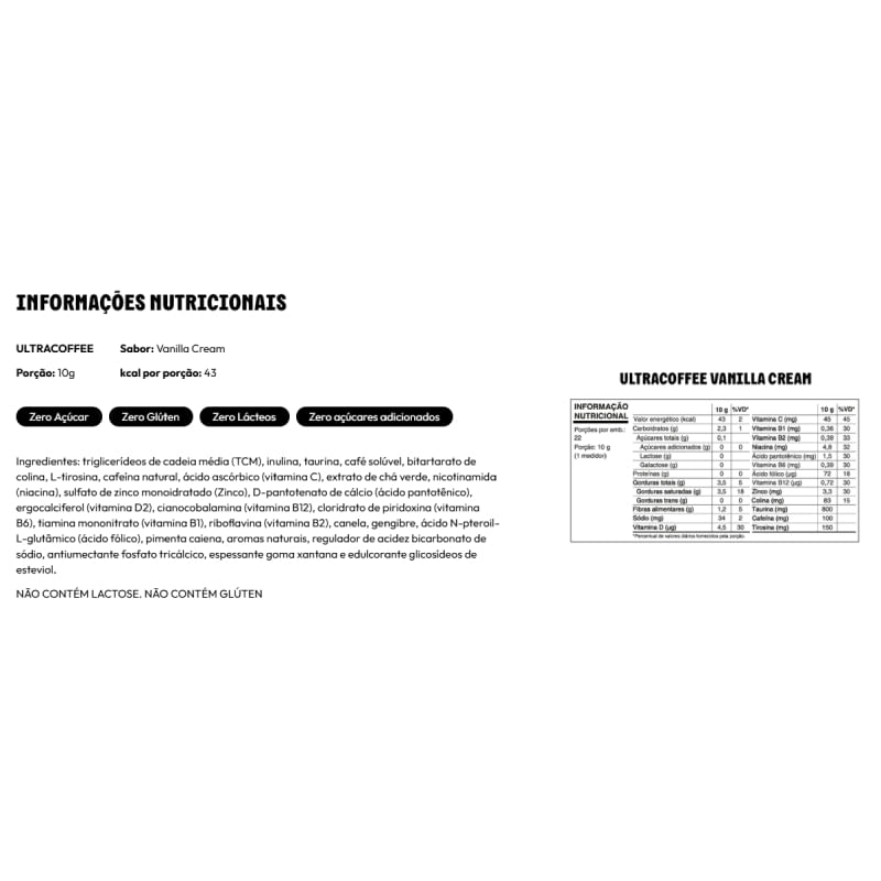 Informações nutricionais