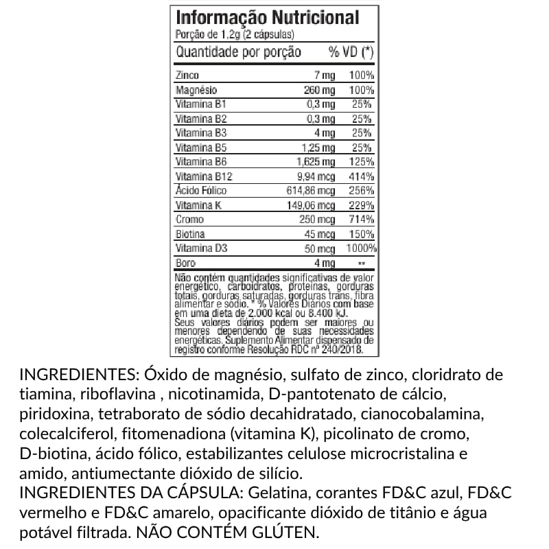 Informações nutricionais