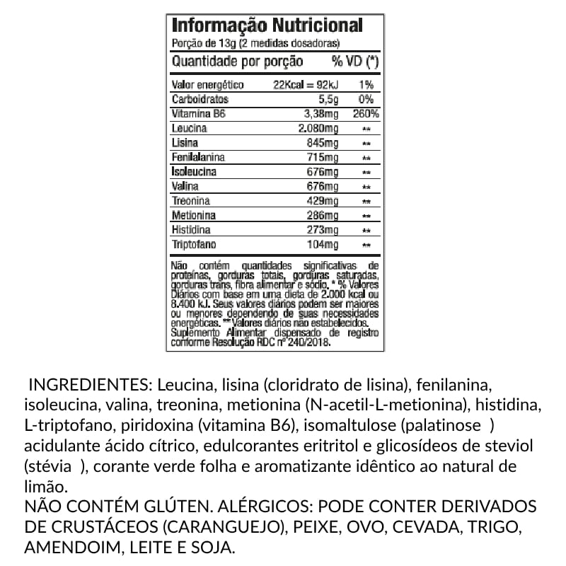 Informações nutricionais