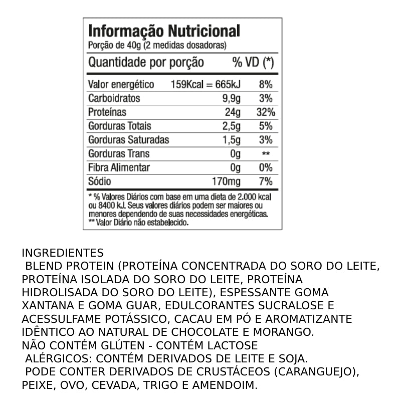 Informações nutricionais