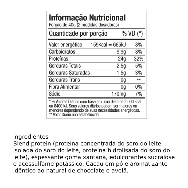 Informações nutricionais