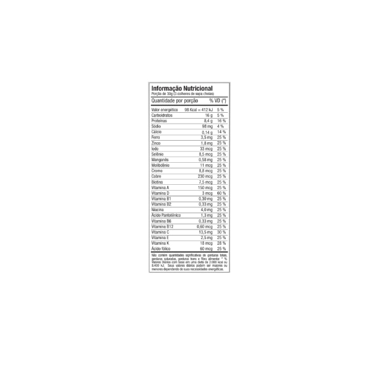 Informações nutricionais