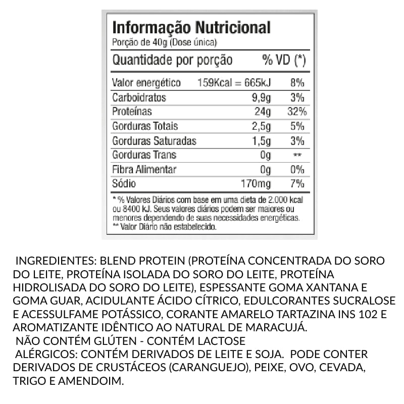 Informações nutricionais