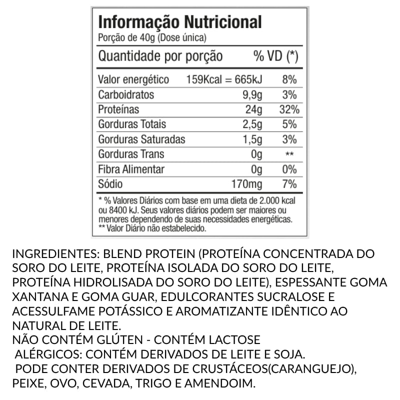 Informações nutricionais