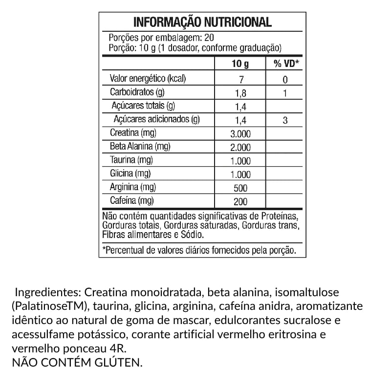 Informações nutricionais