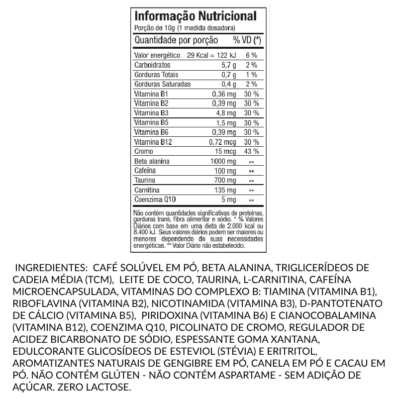 Informações nutricionais