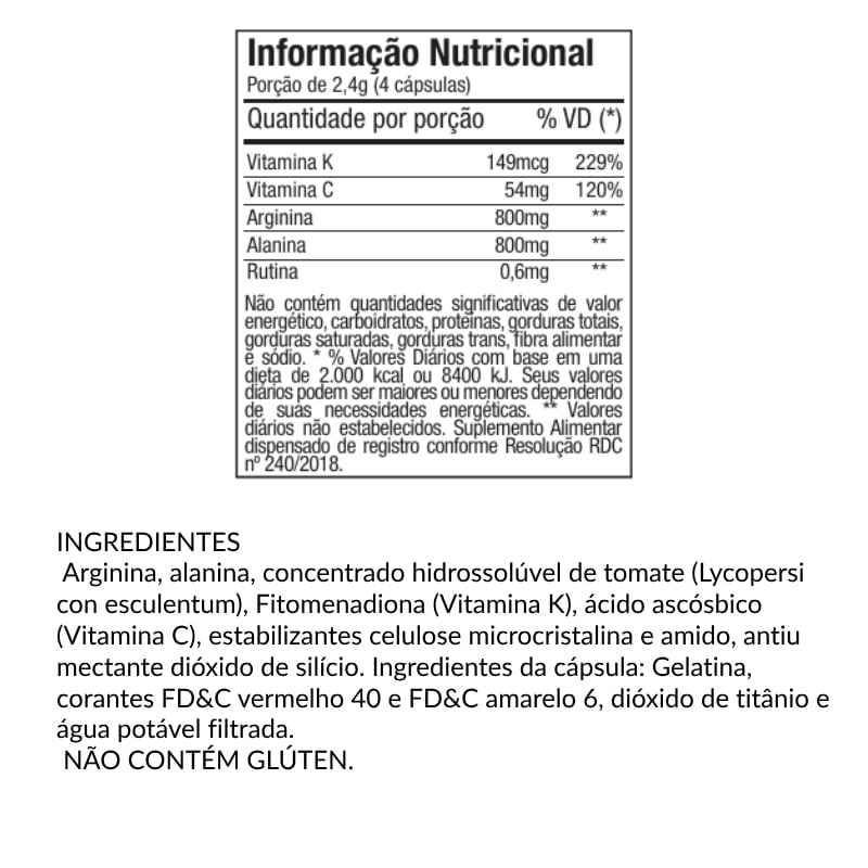 Informações nutricionais