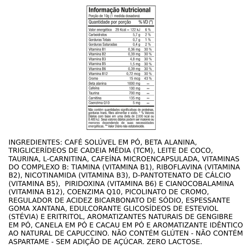 Informações nutricionais
