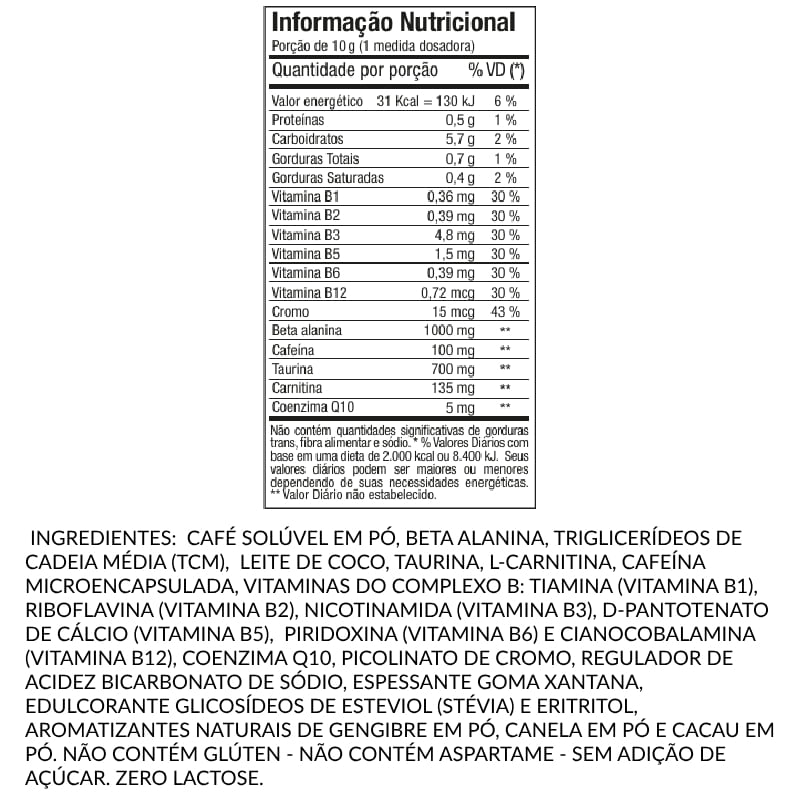 Informações nutricionais
