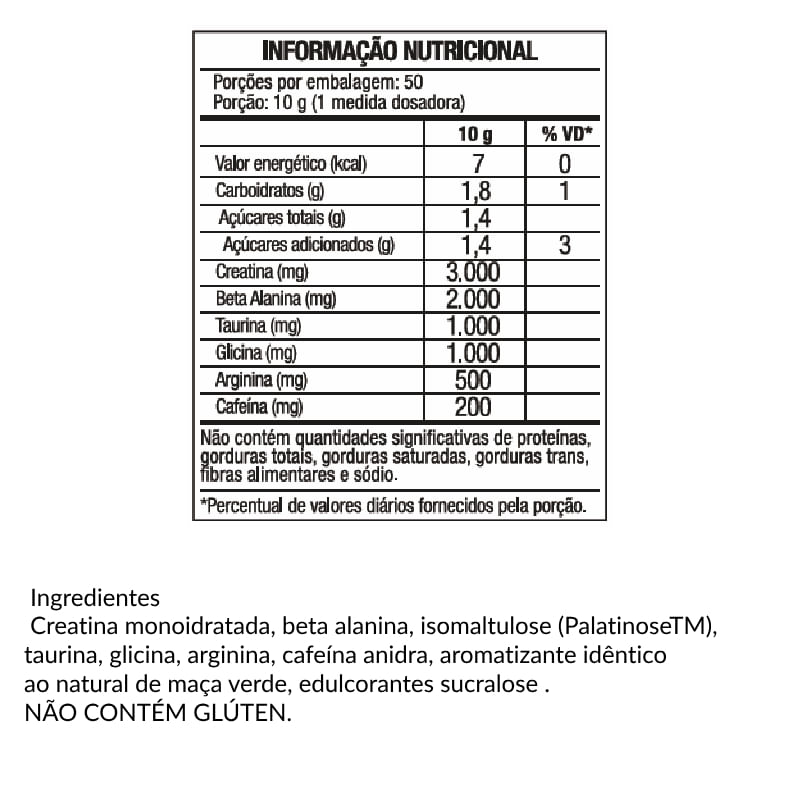Informações nutricionais