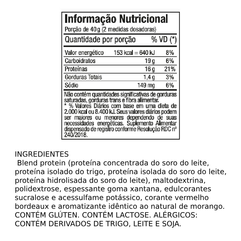 Informações nutricionais