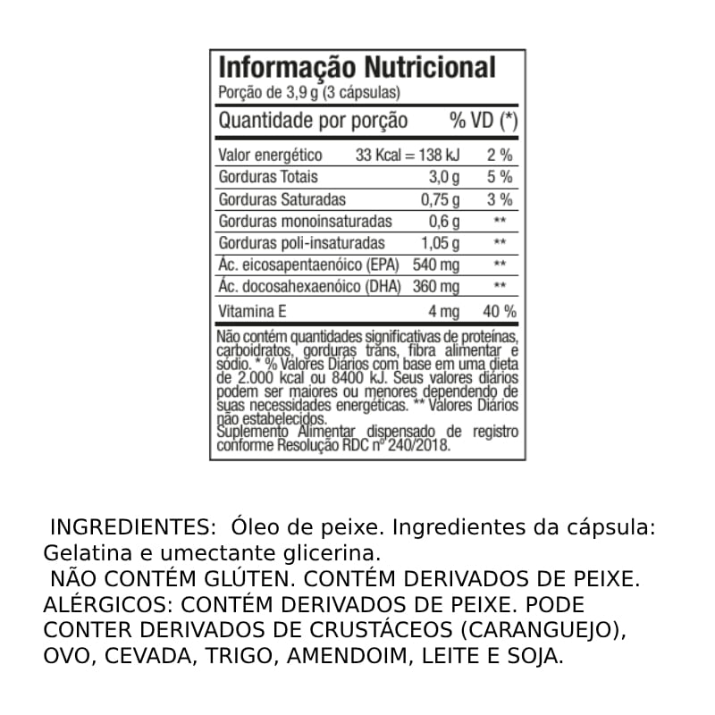 Informações nutricionais